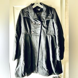 New York & Company Pea Coat Black